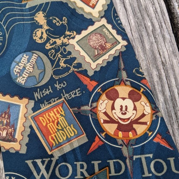 Novelty Disney Mickey Mouse World Tour Neck Tie NWOT - Picture 3 of 7